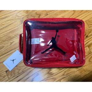 Nike Air Jordan Zipper Shoe Box RED W Handle Large New!!
